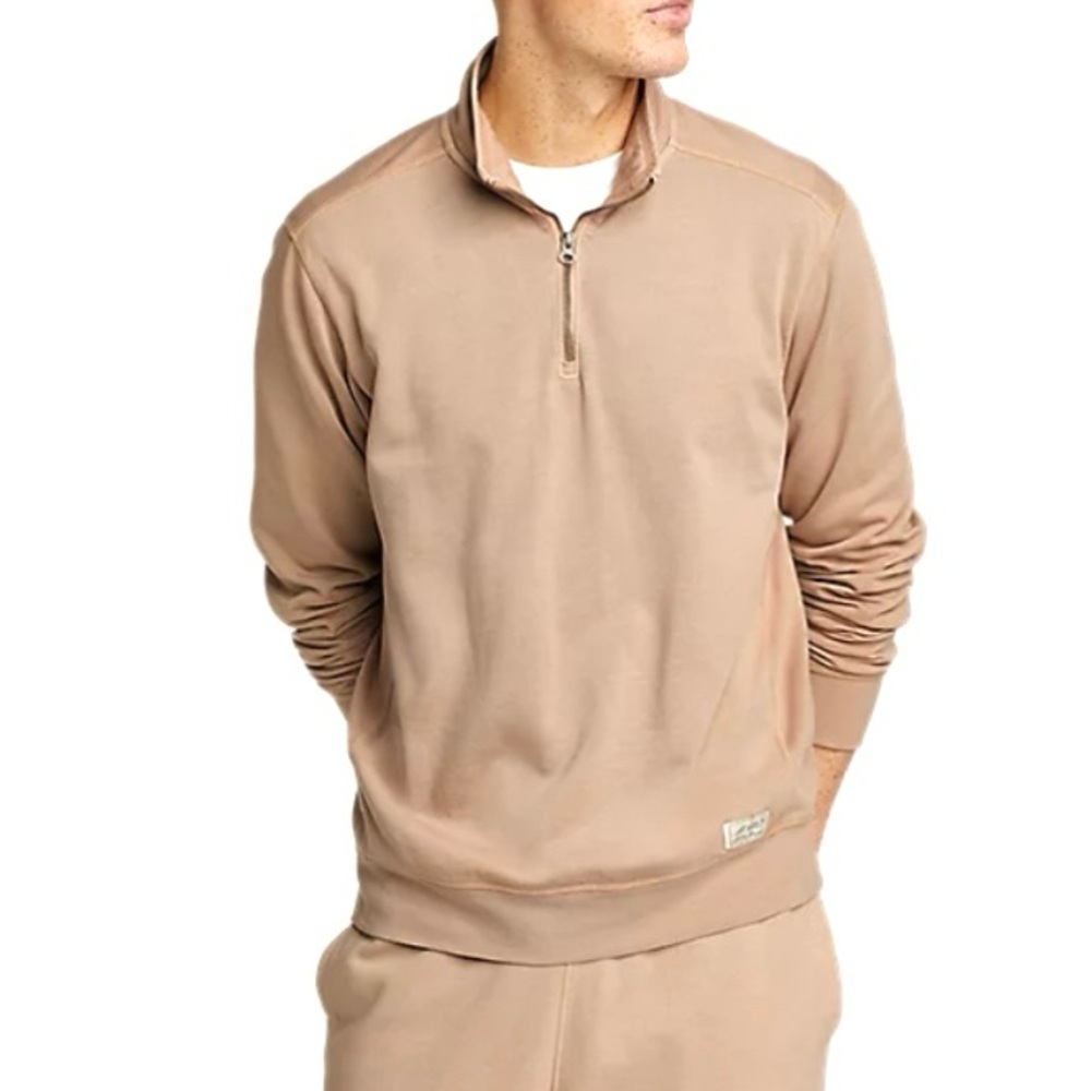 EDDIE BAUER Men’s Camp Fleece 1/4 Zip River Wash Sweatshirt